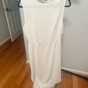 Elegant White Sleeveless Dress